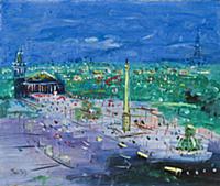 Place de la Concorde, 1924 (oil on canvas) , artis