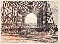 A stable on the Western Front, illustration from '