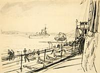 From the after deck of a battleship, illustration 