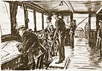 The Bridge of a Merchant Ship at Sea, illustration