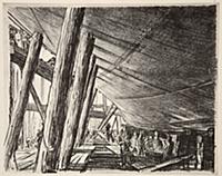 Underneath a ship, illustration from 'The Western 