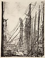 A shipyard, illustration from 'The Western Front',