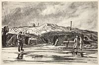 Dug Outs, illustration from 'The Western Front', p