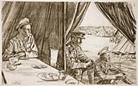 Waiting for the wounded, illustration from 'The We