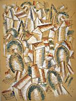 Le Village, 1914 (gouache) , artist: Leger, Fernan