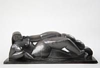 Nude Woman Reclining with Drapery, 1927 (bronze wi