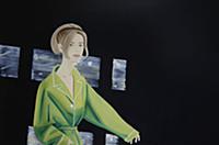 Yvonne in Green, 1995 (oil on canvas) , artist: Ka