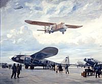 Le Bourget Airport, 1937 (oil on canvas) , artist: