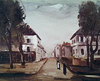 Suburban street (oil on canvas) , artist: Vlaminck