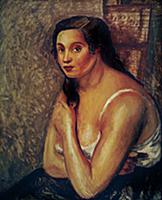 Woman in a Vest, c.1920 (oil on canvas) , artist: 