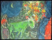 The Green Donkey, 1969 (oil on canvas) , artist: C