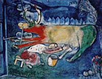 Cowgirl (oil on canvas) , artist: Chagall, Marc (1