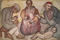 Circumcision, 1908 (chalk & w/c on paper) , artist