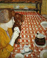 The Red Chequered Tablecloth, 1915 (oil on canvas)