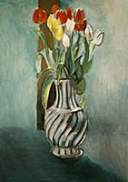 Tulips, 1914 (oil on canvas) , artist: Matisse, He