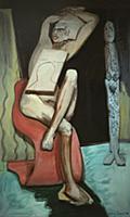 Naked Figure: Royal, 1989 (oil on canvas mounted o