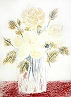 Vase of Flowers, 1936 (coloured crayon & w/c on pa