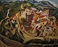 Houses at Cagnes, 1923 (oil on canvas) , artist: S