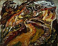 Landscape, 1919 (oil on canvas) , artist: Soutine,