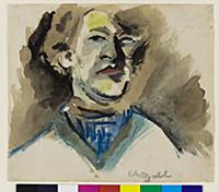 Self Portrait, 1911 (w/c on paper) , artist: Chaga