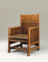 Oak spindled armchair, c.1901 (wood) , artist: Wri