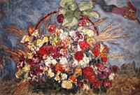 Basket of Flowers, c.1925 (oil on canvas) , artist