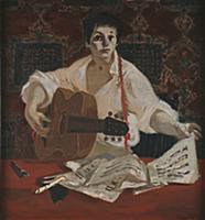 The Guitarist, 1950 (oil on canvas) , artist: Font