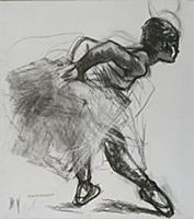 Dancer, c.1960 (charcoal on paper) , artist: Fonta