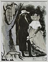 Catherine and Heathcliff, illustration from 'Wuthe