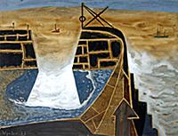 Mousehole Harbour, 1952 (gouache on paper) , artis