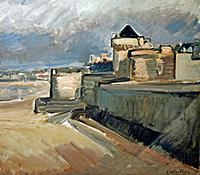 View of Saint-Malo, 1935 (oil on canvas) , artist: