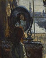 Girl at a looking-glass, little Rachel, 1907 (oil 