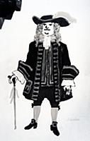 The costume of Anselme, from 'The Miser' by Molier