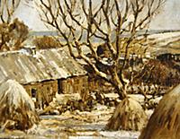 Winter Day, Cushendun, c.1960 (oil on canvas board