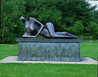 Reclining Figure, 1956 (bronze) , artist: Moore, H