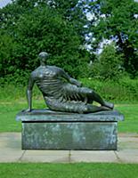 Draped Reclining Woman, 1957 (bronze) , artist: Mo