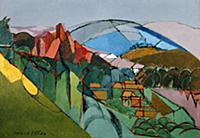 Village of Montgempron, 1944 (oil on canvas) , art