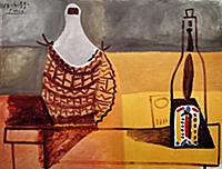 Still Life with a Demijohn, 1959 (oil on canvas) ,