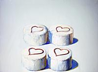 Heart Cakes (Valentine Cakes, Four Valentine Cakes