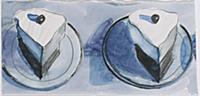 Cake Slices, c.1965 (w/c, ink, charcoal & graphite