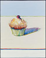 Cupcake, 2000 (oil on panel) , artist: Thiebaud, W