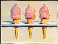 Untitled (Three Ice Creams), 1964 (pastel & graphi