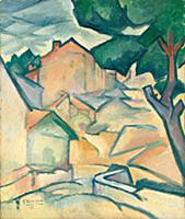 Houses in Estaque, 1907 (oil on canvas) , artist: 