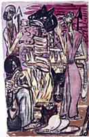 Sacrificial Meal, 1947 (w/c, pen & ink on paper) ,