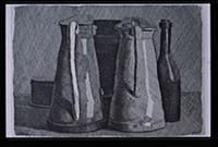 Still Life with Jugs, 1956 (etching) , artist: Mor