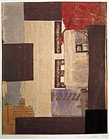 Collage, 1923 (paper, fabric & newspaper) , artist