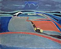 Les Monts Moyens, 1966 (oil on canvas) , artist: H