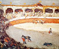 Bullfight, 1901 (oil on canvas) , artist: Picasso,