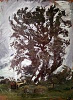 The Large Tree (oil on canvas) , artist: Soutine, 