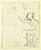 The Artists and the Model, 1931 (india ink on pape